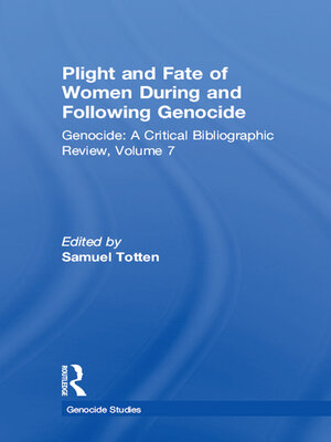 cover image of Plight and Fate of Women During and Following Genocide